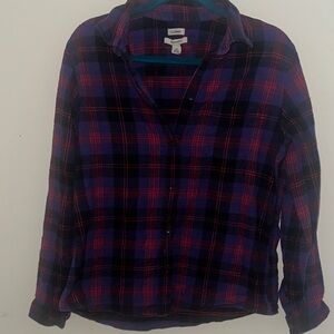 L.L. Bean Red and Purple Checkered Shirt
